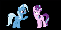 Size: 1166x576 | Tagged: safe, starlight glimmer, trixie, pony, unicorn, g4, female, mare