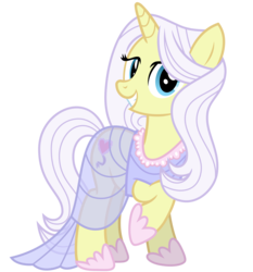 Size: 2800x3000 | Tagged: safe, artist:cheezedoodle96, lily lace, pony, unicorn, g4, honest apple, .svg available, clothes, dress, female, high res, looking at you, mare, raised hoof, see-through, shoes, simple background, smiling, solo, svg, transparent background, vector
