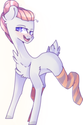 Size: 1243x1866 | Tagged: safe, artist:erinartista, oc, oc only, oc:tsanaimi, earth pony, pony, clothes, deer tail, female, mare, simple background, socks, solo, striped socks, transparent background