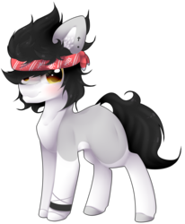 Size: 1024x1245 | Tagged: safe, artist:mauuwde, oc, oc only, oc:bridy, earth pony, pony, bandana, male, simple background, solo, stallion, transparent background
