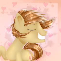 Size: 1861x1861 | Tagged: safe, artist:lixthefork, feather bangs, pony, g4, hard to say anything, my little pony: friendship is magic, heart