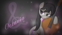 Size: 1920x1080 | Tagged: safe, artist:alexpony, artist:killryde, artist:php177, edit, octavia melody, earth pony, pony, g4, cello, cutie mark, female, lidded eyes, mare, musical instrument, solo, wallpaper, wallpaper edit
