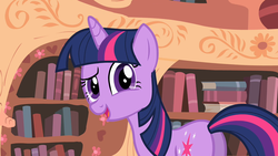 Size: 1280x720 | Tagged: safe, screencap, twilight sparkle, pony, unicorn, g4, lesson zero, butt, female, golden oaks library, mare, plot, solo, twibutt, unicorn twilight