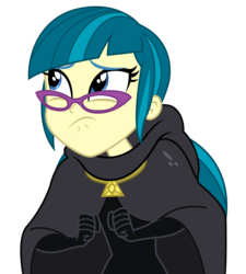 Size: 3435x3825 | Tagged: safe, artist:lifes-remedy, juniper montage, equestria girls, equestria girls specials, g4, my little pony equestria girls: movie magic, bodysuit, cape, cloak, clothes, female, glasses, high res, simple background, solo, transparent background, vector