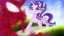 Size: 8168x4595 | Tagged: safe, artist:lifes-remedy, starlight glimmer, pony, unicorn, all bottled up, g4, absurd resolution, anger magic, duo, female, magic, mare, worried