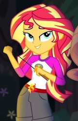 Size: 305x475 | Tagged: safe, screencap, sunset shimmer, equestria girls, g4, my little pony equestria girls: legend of everfree, cropped, lidded eyes, out of context