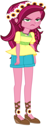 Size: 1890x5000 | Tagged: safe, artist:lifes-remedy, gloriosa daisy, equestria girls, g4, my little pony equestria girls: legend of everfree, angry, clothes, female, high res, simple background, solo, transparent background, unamused, upset, vector