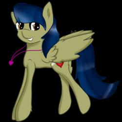 Size: 2121x2121 | Tagged: artist needed, safe, oc, oc only, oc:amber wing, pony, cutie mark, heart, high res, jewelry, necklace, smiling, wings