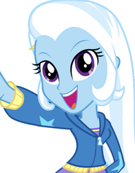 Size: 434x554 | Tagged: safe, artist:comicguy19090, trixie, equestria girls, g4, clothes, female, hoodie, selfie, simple background, solo, vector, white background