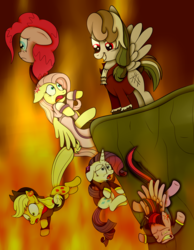Size: 1736x2236 | Tagged: safe, artist:squipycheetah, applejack, fluttershy, pinkie pie, rainbow dash, rarity, twilight sparkle, alicorn, earth pony, pegasus, pony, unicorn, the count of monte rainbow, g4, abbé faria, betrayal, cliff, clothes, crossover, crying, danglajacks, danglars, edmond dantes, edmund dantes, eyes closed, falling, female, fire, hell to your doorstep, implied death, mane six, mare, mercedes, mondego, monsparkle, pinkie faria, rainbow dantes, rarifort, revenge, scarf, shycedes, the count of monte cristo, twilight sparkle (alicorn), villefort, wide eyes