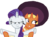 Size: 1034x772 | Tagged: safe, artist:ktd1993, rarity, saffron masala, pony, g4, afro, annoyed, female, lesbian, raffron, shipping, simple background, transparent background, trixie's puppeteering