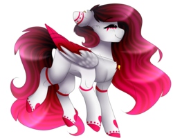 Size: 2000x1600 | Tagged: safe, artist:skimea, oc, oc only, oc:broken, pegasus, pony, eyes closed, female, mare, simple background, solo, transparent background