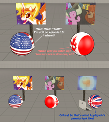 Size: 1920x2160 | Tagged: safe, anonymous artist, applejack, daybreaker, pinkie pie, prince rutherford, pony, a royal problem, g4, not asking for trouble, the perfect pear, 3d, australia, canada, censored, comic, computer, laptop computer, metaphor, polandball, sign, source filmmaker, united states