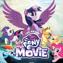 Size: 800x800 | Tagged: safe, artist:joy-ang, applejack, fluttershy, pinkie pie, rainbow dash, rarity, spike, twilight sparkle, alicorn, dragon, earth pony, pegasus, pony, g4, my little pony: the movie, the art of my little pony: the movie, twilight sparkle (alicorn), viz media