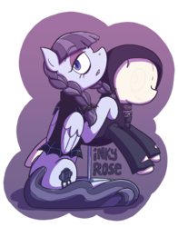 Size: 1509x1920 | Tagged: safe, artist:zanefir-dran, inky rose, pegasus, pony, g4, honest apple, clothes, female, goth, mannequin, solo