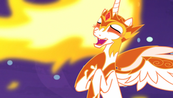 Size: 1920x1080 | Tagged: safe, screencap, daybreaker, pony, a royal problem, g4, female, laughing, mane of fire, mare, solo