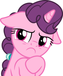 Size: 4111x5000 | Tagged: safe, artist:dashiesparkle, sugar belle, pony, g4, hard to say anything, .svg available, :c, absurd resolution, cute, do not want, female, floppy ears, frown, simple background, solo, sugar belle is not amused, sugarbetes, transparent background, vector