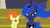 Size: 1920x1080 | Tagged: safe, screencap, indian summer, princess luna, pony, a royal problem, g4, my little pony: friendship is magic, 1080p, accident, female, filly, grumpy luna, oh come on, oops, raised eyebrow, scowl