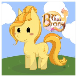 Size: 1628x1628 | Tagged: safe, artist:rockarboom, oc, oc only, oc:kwankao, earth pony, pony, mascot, solo, thai, thailand