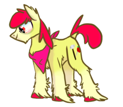 Size: 575x501 | Tagged: safe, artist:ashleybances, apple bloom, earth pony, pony, g4, alternate cutie mark, female, older, simple background, solo, transparent background, unshorn fetlocks