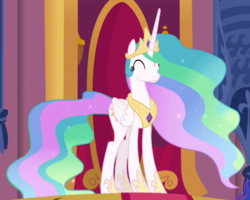 Size: 623x499 | Tagged: safe, screencap, princess celestia, alicorn, pony, a royal problem, g4, cropped, cute, cutelestia, female, happy, mare, solo