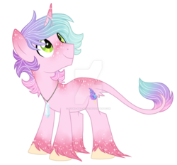 Size: 1024x949 | Tagged: safe, artist:azure-art-wave, oc, oc only, oc:dustin, classical unicorn, pony, unicorn, cloven hooves, horn, leonine tail, male, simple background, solo, stallion, transparent background, unshorn fetlocks, watermark