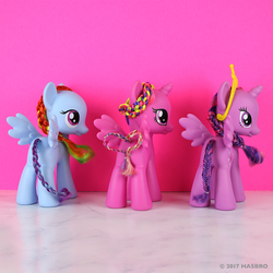 Size: 1080x1080 | Tagged: safe, princess cadance, rainbow dash, twilight sparkle, alicorn, pony, g4, irl, photo, styling size, toy, twilight sparkle (alicorn)