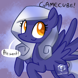 Size: 700x700 | Tagged: dead source, safe, artist:marytheechidna, pony, ask the console ponies, console ponies, gamecube, nintendo, ponified, solo