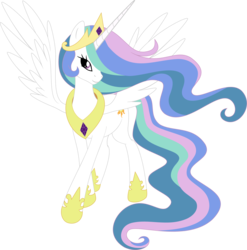 Size: 3007x3039 | Tagged: safe, artist:bigmk, princess celestia, alicorn, pony, g4, female, high res, mare, simple background, solo, spread wings, transparent background, vector, wings