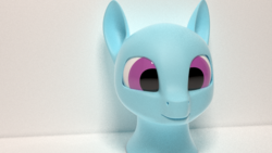 Size: 1920x1080 | Tagged: safe, artist:santiblocks, pony, 3d, blue, bust, disembodied head, solo, wip