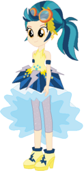 Size: 286x581 | Tagged: safe, artist:ra1nb0wk1tty, indigo zap, equestria girls, g4, alternate hairstyle, clothes, clothes swap, crystal gala, dress, ear piercing, earring, female, goggles, high heels, jewelry, piercing, shoes, solo