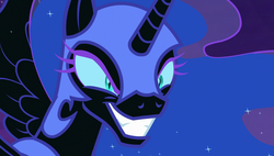 Size: 1920x1090 | Tagged: safe, screencap, nightmare moon, pony, a royal problem, g4, smiling
