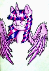 Size: 1836x2653 | Tagged: safe, artist:pantheracantus, twilight sparkle, alicorn, pony, g4, colored, female, mare, solo, traditional art, twilight sparkle (alicorn)