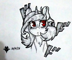 Size: 1836x1526 | Tagged: safe, artist:pantheracantus, oc, oc only, pony, monochrome, traditional art