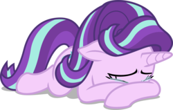 Size: 1568x1000 | Tagged: safe, artist:seahawk270, starlight glimmer, pony, unicorn, a royal problem, g4, crying, eyes closed, female, mare, prone, sad, sadlight glimmer, simple background, solo, transparent background, vector