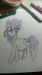 Size: 288x512 | Tagged: safe, screwball, pony, g4, pregnant, traditional art, walking