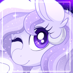 Size: 500x500 | Tagged: source needed, safe, artist:thenormonthego, oc, oc only, oc:starstorm slumber, pegasus, pony, cute, icon, solo