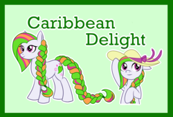 Size: 1954x1332 | Tagged: safe, artist:bakufoon, caribbean delight, pony, g3, g4, braid, female, g3 to g4, g3betes, generation leap, hat, solo