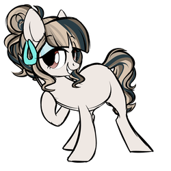 Size: 1024x1024 | Tagged: safe, artist:kellythedrawinguni, oc, oc only, earth pony, pony, female, mare, simple background, solo, white background