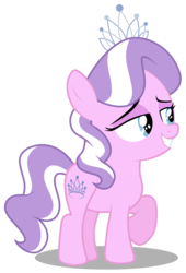 Size: 2041x3000 | Tagged: safe, artist:brony-works, diamond tiara, earth pony, pony, g4, female, filly, high res, jewelry, lidded eyes, raised hoof, simple background, smug, solo, tiara, transparent background, vector