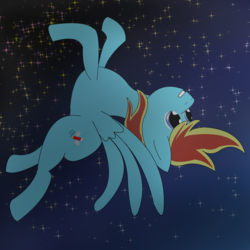 Size: 3000x3000 | Tagged: safe, artist:flamelight-dash, oc, oc only, pony, falling, high res, night, night sky, sky, solo, stars