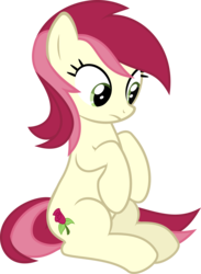Size: 3000x4109 | Tagged: safe, artist:sollace, roseluck, pony, g4, parental glideance, .svg available, female, high res, show accurate, simple background, sitting, solo, transparent background, vector