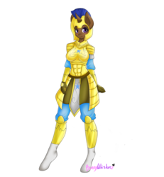 Size: 2500x2700 | Tagged: safe, artist:bunnywhiskerz, oc, oc only, oc:sapphire, unicorn, anthro, anthro oc, armor, female, guard, high res, mare, simple background, solo, transparent background
