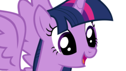 Size: 8000x4500 | Tagged: dead source, safe, artist:digitalwolfy, twilight sparkle, alicorn, pony, g4, the fault in our cutie marks, absurd resolution, female, mare, open mouth, simple background, smiling, solo, spread wings, transparent background, twilight sparkle (alicorn), vector, wings