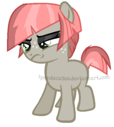 Size: 423x469 | Tagged: safe, artist:ipandacakes, oc, oc only, oc:pixie cut, pony, female, filly, offspring, parent:babs seed, parent:snips, simple background, solo, transparent background, watermark