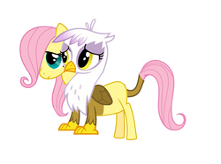 Size: 2093x1555 | Tagged: safe, artist:theunknowenone1, fluttershy, gilda, hippogriff, pony, g4, alternate universe, conjoined, female, fusion, gildashy, lesbian, multiple heads, shipping, siblings, simple background, sisters, two heads, we have become one, white background
