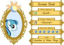 Size: 1036x740 | Tagged: safe, artist:andrevus, sonata dusk, pony, g4, character profile, female, simple background, solo, transparent background