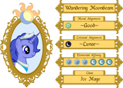 Size: 1036x740 | Tagged: safe, artist:andrevus, oc, oc only, oc:wandering moonbeam, alicorn, pony, alicorn oc, character profile, simple background, solo, transparent background