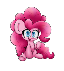 Size: 3440x3800 | Tagged: safe, artist:machstyle, pinkie pie, earth pony, pony, g4, cute, diapinkes, female, high res, looking at you, mare, simple background, smiling, solo, transparent background