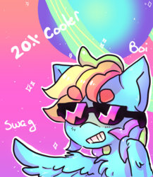 Size: 768x886 | Tagged: safe, artist:jackytheripperart, rainbow dash, pony, g4, boi, meme, sunglasses, swag, vaporwave